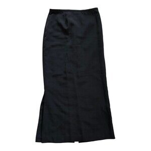 Agnes B Paris Black Formal Side Slit Maxi Skirt S